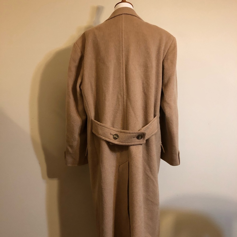Vintage Hunt Club Wool & Mohair Long Tan Coat - Picture 9 of 15